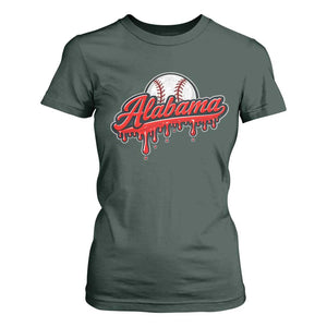 Alabama Baseball T Shirt For Women Bama Sports Team Game Day TS10 Dark Forest Green Print Your Wear
