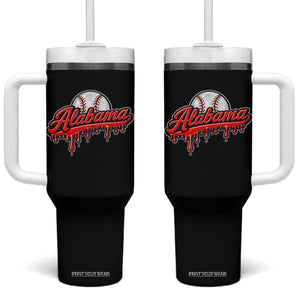 Alabama Baseball Tumbler With Handle Bama Sports Team Game Day TS10 One Size: 40 oz Black Print Your Wear