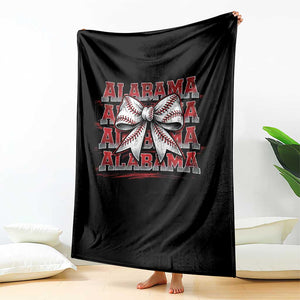 Alabama Fan Throw Blanket Vintage Bama Baseball Coquette Bow Women Girls Kids TS10 Print Your Wear