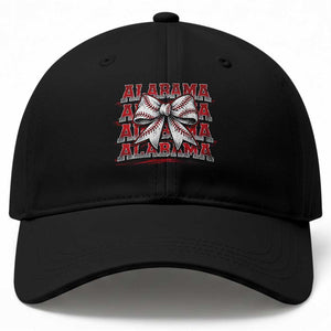 Alabama Fan Baseball Cap Vintage Bama Baseball Coquette Bow Women Girls Kids TS10 Print Your Wear