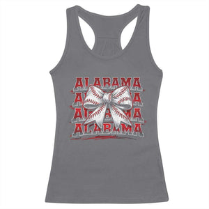 Alabama Fan Racerback Tank Top Vintage Bama Baseball Coquette Bow Women Girls Kids TS10 Charcoal Print Your Wear