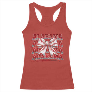Alabama Fan Racerback Tank Top Vintage Bama Baseball Coquette Bow Women Girls Kids TS10 Red Print Your Wear