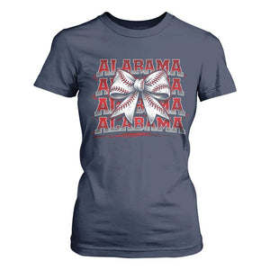 Alabama Fan T Shirt For Women Vintage Bama Baseball Coquette Bow Women Girls Kids TS10 Navy Print Your Wear