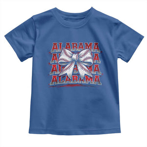 Alabama Fan Toddler T Shirt Vintage Bama Baseball Coquette Bow Women Girls Kids TS10 Royal Blue Print Your Wear