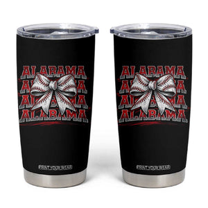 Alabama Fan Tumbler Cup Vintage Bama Baseball Coquette Bow Women Girls Kids TS10 Black Print Your Wear