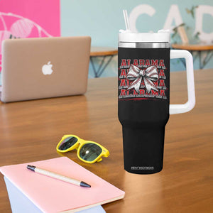 Alabama Fan Tumbler With Handle Vintage Bama Baseball Coquette Bow Women Girls Kids TS10 Print Your Wear