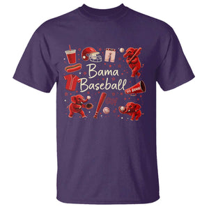 Alabama Baseball T Shirt Cute Trendy Bama Fan Game Day Doodle TS10 Purple Print Your Wear