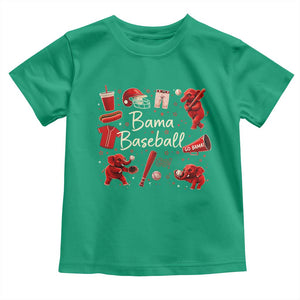 Alabama Baseball Toddler T Shirt Cute Trendy Bama Fan Game Day Doodle TS10 Irish Green Print Your Wear