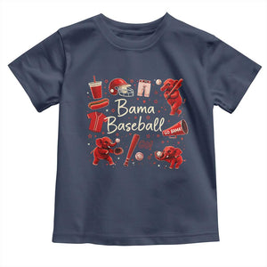 Alabama Baseball Toddler T Shirt Cute Trendy Bama Fan Game Day Doodle TS10 Navy Print Your Wear