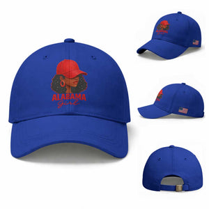 Vintage Alabama Girl Baseball Cap Bama Fan Black Women Sports Lover TS10 Baseball Cap Universal Fit Royal Blue Print Your Wear