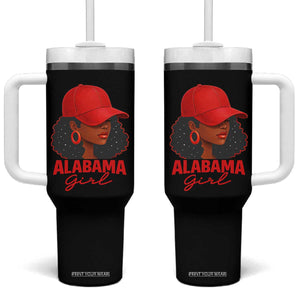 Vintage Alabama Girl Tumbler With Handle Bama Fan Black Women Sports Lover TS10 One Size: 40 oz Black Print Your Wear