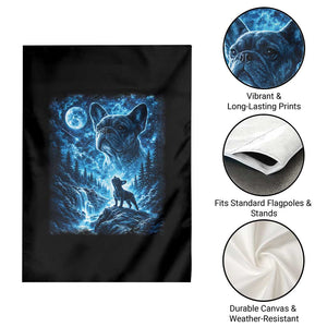 French Bulldog Howling To The Moon Garden Flag Vintage Graphic Dog Lovers Silly Frenchy Bulldog Mom TS10 Print Your Wear