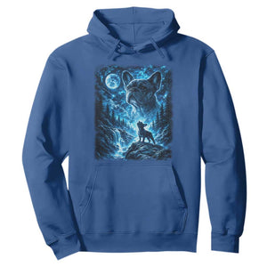 French Bulldog Howling To The Moon Hoodie Vintage Graphic Dog Lovers Silly Frenchy Bulldog Mom TS10 Royal Blue Print Your Wear