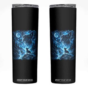 French Bulldog Howling To The Moon Skinny Tumbler Vintage Graphic Dog Lovers Silly Frenchy Bulldog Mom TS10 Black Print Your Wear