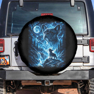 French Bulldog Howling To The Moon Spare Tire Cover Vintage Graphic Dog Lovers Silly Frenchy Bulldog Mom TS10 No hole Black Print Your Wear