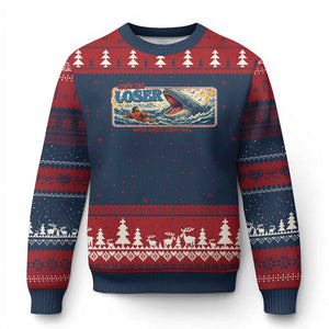 Funny Jonah And The Whale Ugly Christmas Sweater Christian Bible Get in Loser Were Doing Gods Will TS10 Navy Red Print Your Wear