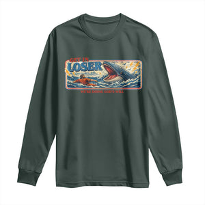 Funny Jonah And The Whale Long Sleeve Shirt Christian Bible Get in Loser Were Doing Gods Will TS10 Dark Forest Green Print Your Wear