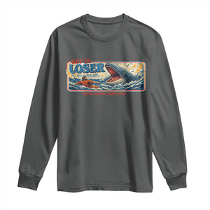Funny Jonah And The Whale Long Sleeve Shirt Christian Bible Get in Loser Were Doing Gods Will TS10 Dark Heather Print Your Wear