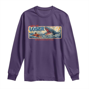 Funny Jonah And The Whale Long Sleeve Shirt Christian Bible Get in Loser Were Doing Gods Will TS10 Purple Print Your Wear