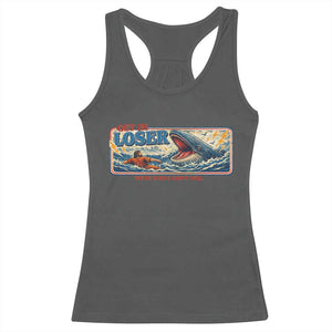 Funny Jonah And The Whale Racerback Tank Top Christian Bible Get in Loser Were Doing Gods Will TS10 Dark Heather Print Your Wear