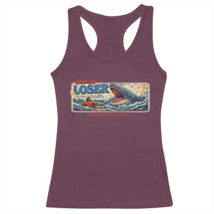 Funny Jonah And The Whale Racerback Tank Top Christian Bible Get in Loser Were Doing Gods Will TS10 Maroon Print Your Wear