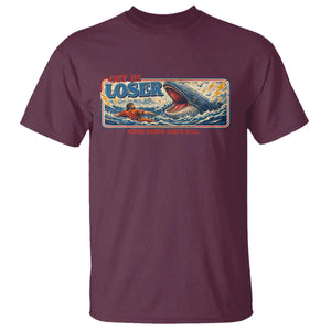 Funny Jonah And The Whale T Shirt Christian Bible Get in Loser Were Doing Gods Will TS10 Maroon Print Your Wear