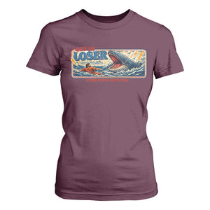 Funny Jonah And The Whale T Shirt For Women Christian Bible Get in Loser Were Doing Gods Will TS10 Maroon Print Your Wear