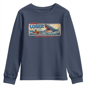 Funny Jonah And The Whale Youth Sweatshirt Christian Bible Get in Loser Were Doing Gods Will TS10 Navy Print Your Wear