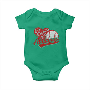 Alabama Fan Baby Onesie AL Baseball Heart Graphic Sports Style 80s 90s TS10 Irish Green Print Your Wear