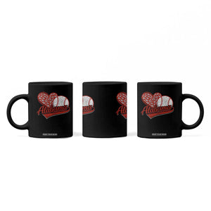 Alabama Fan Coffee Mug AL Baseball Heart Graphic Sports Style 80s 90s TS10 Print Your Wear