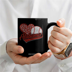 Alabama Fan Coffee Mug AL Baseball Heart Graphic Sports Style 80s 90s TS10 Print Your Wear