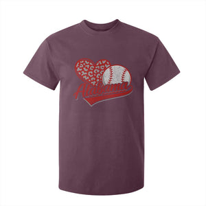 Alabama Fan T Shirt For Kid AL Baseball Heart Graphic Sports Style 80s 90s TS10 Maroon Print Your Wear