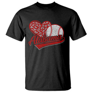 Alabama Fan T Shirt AL Baseball Heart Graphic Sports Style 80s 90s TS10 Black Print Your Wear
