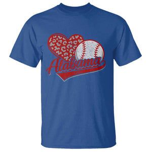 Alabama Fan T Shirt AL Baseball Heart Graphic Sports Style 80s 90s TS10 Royal Blue Print Your Wear