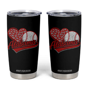 Alabama Fan Tumbler Cup AL Baseball Heart Graphic Sports Style 80s 90s TS10 Black Print Your Wear