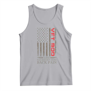 Vet Bod Tank Top Funny Veteran Like Dad Bod But More Back Pain US Flag TS10 Athletic Heather Print Your Wear