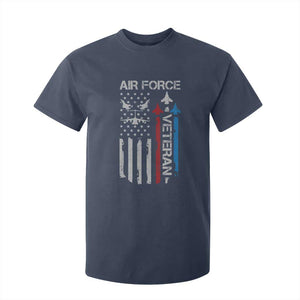 Air Force Veteran T Shirt For Kid Distressed American Flag Retired Dad Grandpa TS10 Navy Print Your Wear