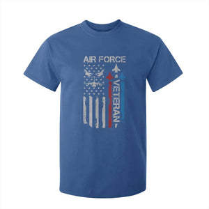 Air Force Veteran T Shirt For Kid Distressed American Flag Retired Dad Grandpa TS10 Royal Blue Print Your Wear