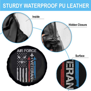 Air Force Veteran Spare Tire Cover Distressed American Flag Retired Dad Grandpa TS10 Print Your Wear