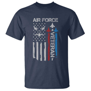 Air Force Veteran T Shirt Distressed American Flag Retired Dad Grandpa TS10 Navy Print Your Wear