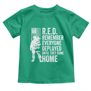 R.E.D Friday Toddler T Shirt Remember Everyone Deployed American Flag Military Supportive TS10 Irish Green Print Your Wear