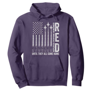 RED Friday Remember Everyone Deployed Hoodie Military American Flag TS10 Purple Print Your Wear