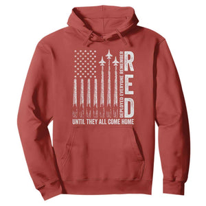 RED Friday Remember Everyone Deployed Hoodie Military American Flag TS10 Red Print Your Wear