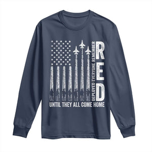 RED Friday Remember Everyone Deployed Long Sleeve Shirt Military American Flag TS10 Navy Print Your Wear