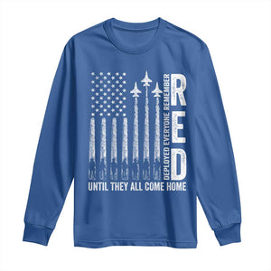 RED Friday Remember Everyone Deployed Long Sleeve Shirt Military American Flag TS10 Royal Blue Print Your Wear