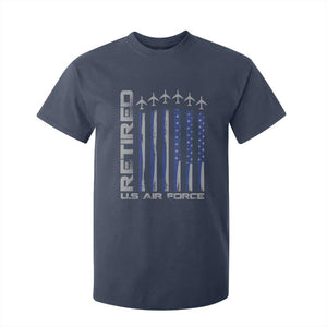 Retired US Air Force T Shirt For Kid Vintage USAF Veteran USA Flag TS10 Navy Print Your Wear