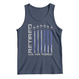 Retired US Air Force Tank Top Vintage USAF Veteran USA Flag TS10 Navy Print Your Wear