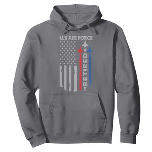 Veteran US Air Force Hoodie Vintage USA Flag Veterans TS10 Charcoal Print Your Wear