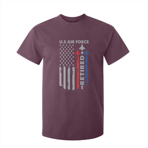 Veteran US Air Force T Shirt For Kid Vintage USA Flag Veterans TS10 Maroon Print Your Wear