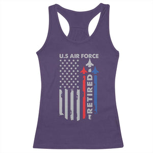 Veteran US Air Force Racerback Tank Top Vintage USA Flag Veterans TS10 Purple Print Your Wear